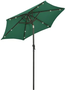vidaXL Parasol z lampkami LED, zielony, 200x211 cm, aluminium 313558 - Parasole ogrodowe - miniaturka - grafika 4