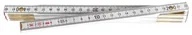 Poziomice, łaty, miary - Modeco Miara drewniana składana 2m biała MN-80-150 335 - miniaturka - grafika 1