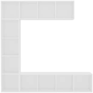 vidaXL 3-cz. regał na książki/ półka pod TV, biała, 180x30x180 cm - Regały - miniaturka - grafika 4