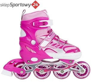 NJ1828 A RÓŻOWY ROZM. M (35-38)  ŁYŻWOROLKI NILS EXTREME - Rolki - miniaturka - grafika 5