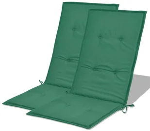 vidaXL Poduszki na krzesła ogrodowe, 2 szt., zielone, 120x50x3 cm - Poduszki ogrodowe - miniaturka - grafika 3
