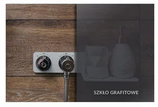 Deante Szyba stała grafitowa do kabiny półokrągłej FUNKIA 80 cm - Kabiny prysznicowe - miniaturka - grafika 2