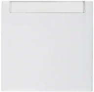Klawisze i ramki - Hager B.Kwadrat Klawisz z polem opisowym do łącznika 1-klawiszowego, biały, połysk 5316268999 - miniaturka - grafika 1