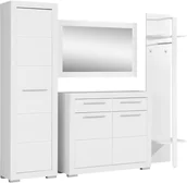 Meble do przedpokoju - shumee Przedpokój Biały Biały połysk - miniaturka - grafika 1