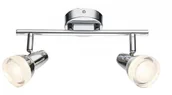 Lampy sufitowe - Globo Lighting Oświetlenie Alaska Reflektor sufitowy LED Chrom, 2-punktowe 56134-2 - miniaturka - grafika 1