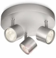 Lampy sufitowe - Philips Okrągła lampa sufitowa LED STAR, 3-pkt., odchylana - miniaturka - grafika 1
