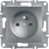 Gniazdka elektryczne - Schneider Asfora gniazdo podtynkowe pojedyncze z uziemieniem bez ramki stal EPH2800162 - miniaturka - grafika 1