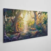 Obrazy i zdjęcia - PL Coloray Obraz na Płótnie fantasy las rzeka kwiaty 120x60cm - miniaturka - grafika 1