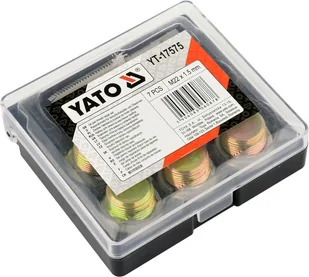 Yato ZESTAW NAPRAWCZY KORKÓW MISKI OLEJOWEJ M22 X 1,5 ZAWIERA 6 KORKÓW Z ALUMINIOWYMI PODKŁADKAMI ORAZ DEDYKOWANY GWINTOWNIK - Narzędzia warsztatowe - miniaturka - grafika 3