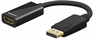 goobay Przejściówka adapter HDMI DisplayPort 67881 [1x Złącze męskie DisplayPort 1x Złącze żeńskie HDMI] - Złącza, przejściówki, adaptery - miniaturka - grafika 2