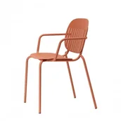 Krzesła - Scab Design Krzesło Si-Si barcode z podłokietnikami - terracotta 2507 ZE - miniaturka - grafika 1