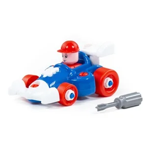 Wader Qt Kolorowa Wyścigówka Ze Śrubokrętem 22el - Samochody i pojazdy dla dzieci - miniaturka - grafika 2