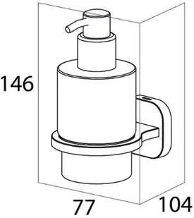 Tiger Ramos Dozownik na mydło w płynie chrom 13060.3.03.46 - Wieszaki łazienkowe - miniaturka - grafika 2