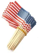 Dekoracje i nakrycia stołu na imprezę - Unique Wykałaczki z flagą USA - 30 szt. U4914 - miniaturka - grafika 1