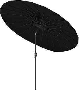 vidaXL Parasol ogrodowy na słupku aluminiowym, 270 cm, czarny vidaXL - Parasole ogrodowe - miniaturka - grafika 4