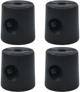 vidaXL Plastikowe obciążniki ogrodowe, 4 szt., PE, czarne - Altany ogrodowe - miniaturka - grafika 4