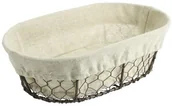 Kosze na owoce - Delys-By-Verceral delys by verceral 513381 koszyk na owoce, owalny, len/metal 513381 - miniaturka - grafika 1