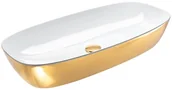 Umywalki - Catalano Green Lux Umywalka nablatowa 80x40 cm z powłoką biała/złota 180APGRLXBO - miniaturka - grafika 1