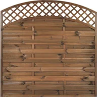 Ogrodzenia - NATERIAL Płot szczelny z łukiem i kratką NIVE 180x180 / 160 cm NATERIAL - miniaturka - grafika 1