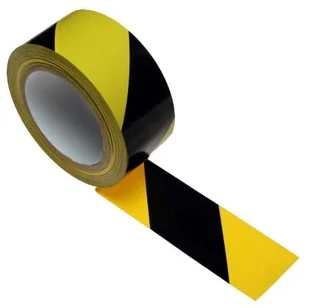 Total Market Taśma ostrzegawcza żółto-czarna 48mm x 25m SMART samoprzylepna winylowa - Taśmy klejące - miniaturka - grafika 2
