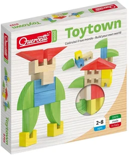 Nieprzypisany Drewniane klocki Toytown 15 el DANT213 - Klocki - miniaturka - grafika 3