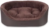 Legowiska dla psów - Argi owalne legowisko dla psa z poduszką Aspen brązowe M - miniaturka - grafika 1