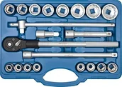Klucze i nasadki - SW-Stahl SW-Stal komplet kluczy nasadowych dwunastu kant, 21-częściowy 20 MM (3/4), 07663l - miniaturka - grafika 1