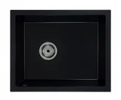 Zlewozmywaki - Brado Zlewozmywak granitowy podwieszany FELIX czarny mat felixczm - miniaturka - grafika 1