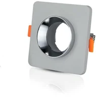 Oprawy, klosze i abażury - v-tac Oprawa Oczko V-TAC GIPS BETON GU10 Kwadrat Wpuszczany Szary/Chrom VT-862 - miniaturka - grafika 1