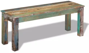 Ławka z odzyskiwanego drewna 110x35x45 cm - Ławki do przedpokoju - miniaturka - grafika 3