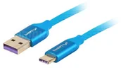 Kable USB - Lanberg lanberg Kabel Premium USB CM AM 2.0 0.5m niebieski 5A (CA-USBO-21CU-0005-BL) - miniaturka - grafika 1