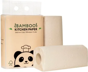 The Cheeky Panda Bambusowy ręcznik kuchenny 2 rol. - Ściereczki, gąbki, czyściki - miniaturka - grafika 2