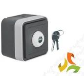 Wyłączniki światła i elektryczne - Hager BERKER W.1 Wyłącznik żaluzjowy na klucz wyjmowalny w 3 pozycjach IP55 szary 32723515 32723515/HAG - miniaturka - grafika 1