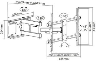 Acoustique Quality VisiOn AQ BR64AM AQBR64AM) Uchwyt ścienny do telewizora 37"-70" AQ-BR64AM - Uchwyty do telewizora - miniaturka - grafika 2