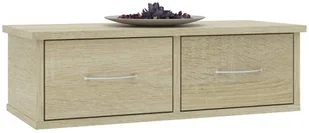 vidaXL vidaXL Półka ścienna z szufladami, dąb sonoma, 60x26x18,5 cm - Półki do salonu - miniaturka - grafika 3