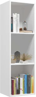 vidaXL Regał na książki/szafka TV biały 36x30x114 cm płyta wiórowa 800135 - Regały - miniaturka - grafika 3