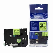 Papier do drukarek - Brother Taśma zamiennik TZ-C61 / TZe-C61, signální 36mm x 8m, czarny druk / żółty podkład - miniaturka - grafika 1