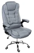 Fotele i krzesła biurowe - GIOSEDIO Materiałowy Fotel biurowy leżanka Szary FBJ011 - miniaturka - grafika 1