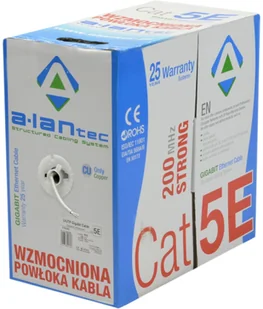 Alan Kabel przewód skrętka wzmocniony Utp 5E 305m - Kable miedziane - miniaturka - grafika 2