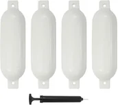 Żeglarstwo - shumee Odbijacze do łodzi 4 szt. białe 51x14 cm PVC - miniaturka - grafika 1