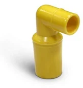 Akcesoria do wentylacji i klimatyzacji - Trotec Króciec gumowy 90° zólty 50 mm - miniaturka - grafika 1