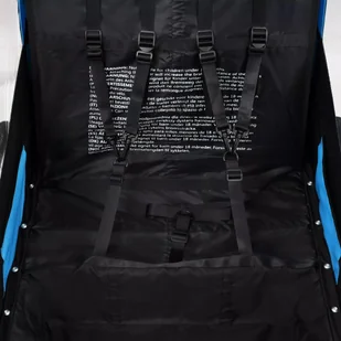 vidaXL Rowerowa przyczepka dla dzieci/wózek 2-w-1 Niebiesko-szary - Przyczepki rowerowe - miniaturka - grafika 6