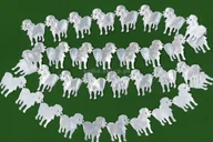 Wielkanoc - Brewis Aplikacje baranek, 3x3cm 1m 34szt, biały Wielkanoc, Brewis - miniaturka - grafika 1