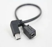 Kable USB - System-S System-S USB typ C 3.1 kątowy kabel mini USB 27 cm 54983645 - miniaturka - grafika 1