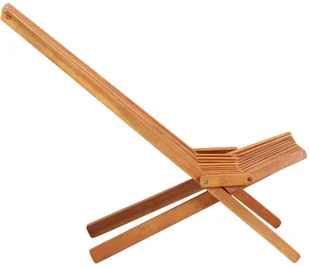 vidaXL składane krzesła ogrodowe 2 sztuki lite drewno akacjowe 45975 45975 - Leżaki ogrodowe - miniaturka - grafika 5