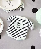 Talerze - Talking Tables Romper Born To Be Loved Shaped Napkin 16 szt. papier - miniaturka - grafika 1