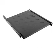 Akcesoria do szaf serwerowych - Lanberg Półka do szaf wysuwana 19&quot 800mm czarna 1U 465X550mm udźwig do 18kg montaż 4-punktowy AK-1007-B - miniaturka - grafika 1