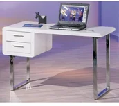 Biurka - Biurko lakierowane biały glamour połysk D3-H82 - miniaturka - grafika 1