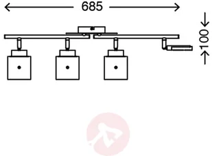 Briloner LED-Deckenstrahler Glam in Gold, 4-flammig - Lampy sufitowe - miniaturka - grafika 3