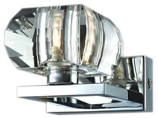 Azzardo Rubic 1 AZ0488 1798-1W Lampka ścienna Kinkiet szklany 1x40W chrom przezroczysty - Lampy ścienne - miniaturka - grafika 2